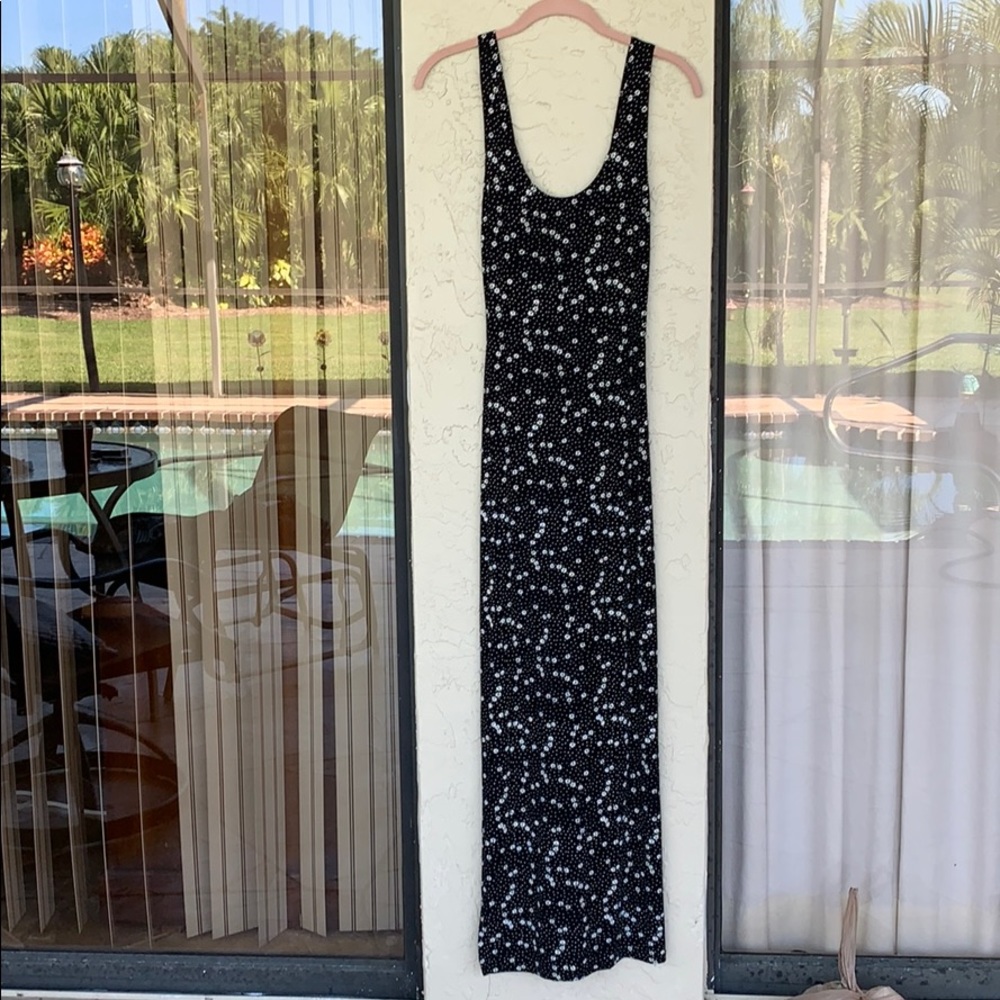 Beautiful black dress with white dress